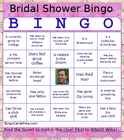 Love In Bloom Bingo Card
