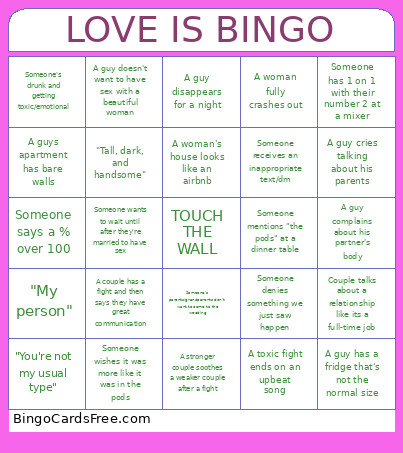 LOVE IS (EPS 6-9) Bingo Card