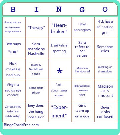 Love Is Blind S8 Reunion Bingo