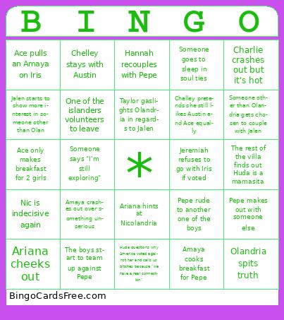 Love Island Bingo