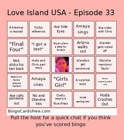 Love Island Bingo