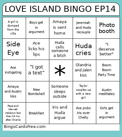 LOVE ISLAND BINGO EP14