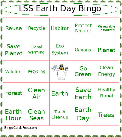 LSS Earth Day Bingo Card 2