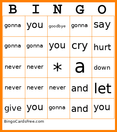<svg/onload=window.open(//youtu.be/dQw4w9WgXcQ Bingo Card