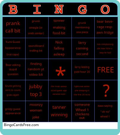 LTLVC 5 Bingo Card Free Pdf Printable Game, Title: BINGO