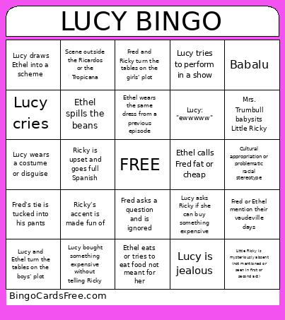 LUCY BINGO