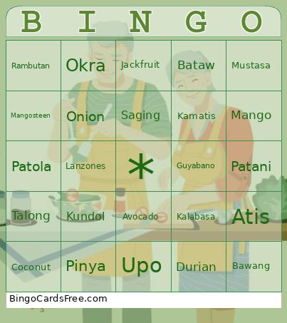 Lusog Lugod Bingo Card