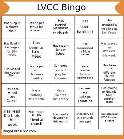 LVCC Bingo Card