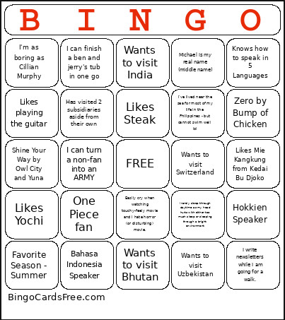 LVNS MY Retreat Bingo Card