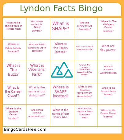 Lyndon Facts Bingo Card