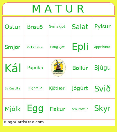 M A T U R Bingo Card