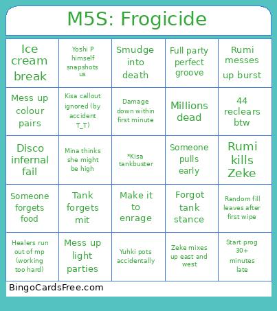 M5S: Frogicide Bingo
