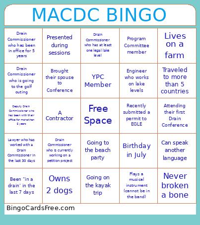 MACDC BINGO