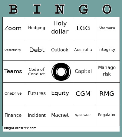 Macquarie Bingo Card