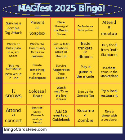 MAGfest 2025 Bingo! Cards