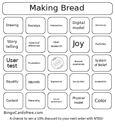 Making Bread Bingo Card