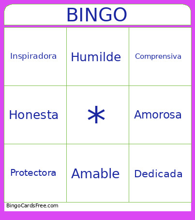 MAMÁ VISTA ALEGRE Bingo Card