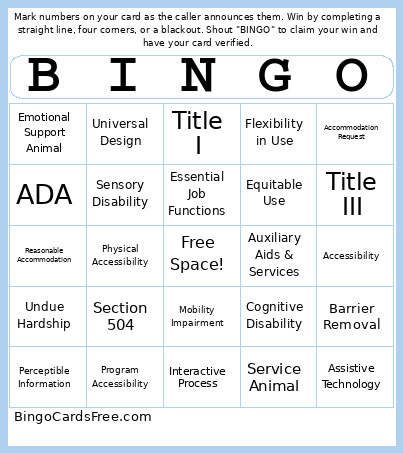 MAN 4310 Bingo Card