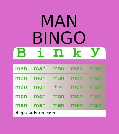 man bingo