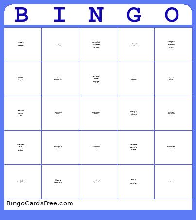 Manager Meeting Bingo