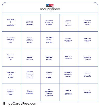 Manager Meeting Bingo