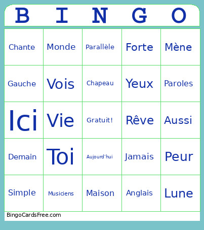Manie Musicale Bingo Card