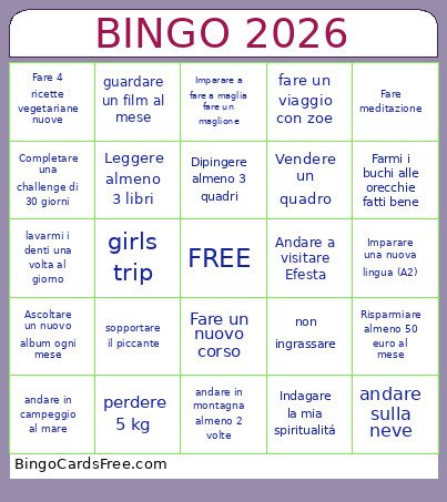 Manu Bingo Card