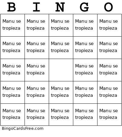 ManuCaido Bingo Card