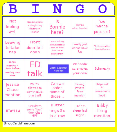March 2026 Bingo Card