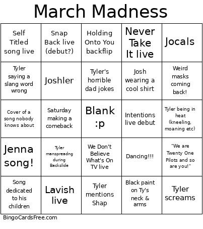 March Madness Bingo Card 3