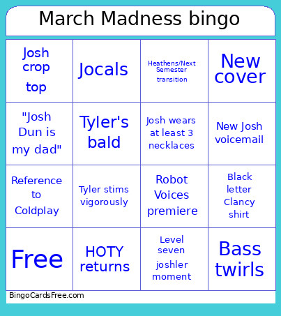 March Madness Bingo Card 2