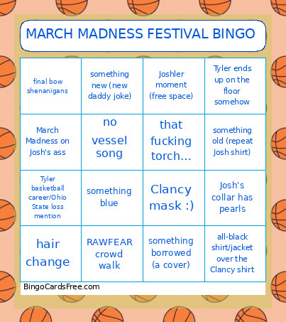 MARCH MADNESS FESTIVAL Bingo Card