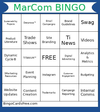 MarCom Bingo Card