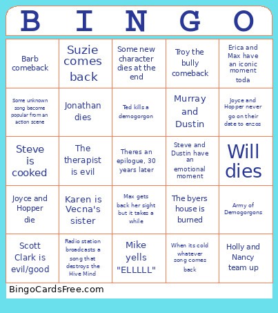 Margaret ST Bingo Card
