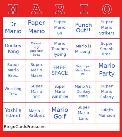 Mario Bingo