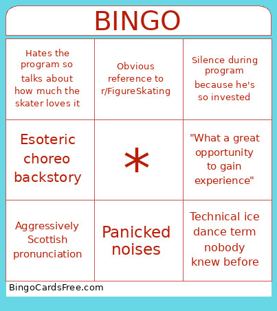 Mark Hanretty Bingo Card