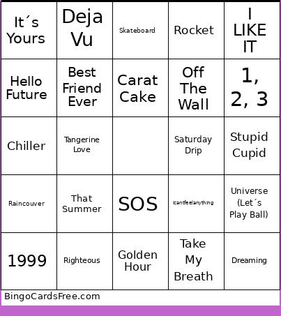 Markmin Bingo Card