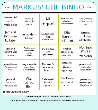 ~ MARKUS' GBF ~ Bingo Card