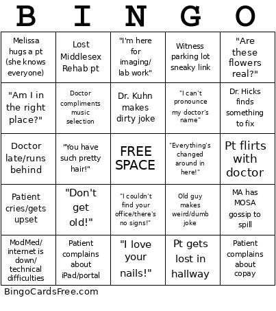 Marlborough Bingo Card