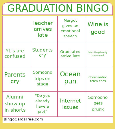 MARRES GRADUATION Bingo Card