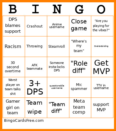 Marvel Rivals Bingo Cards - Free Unlimited #5