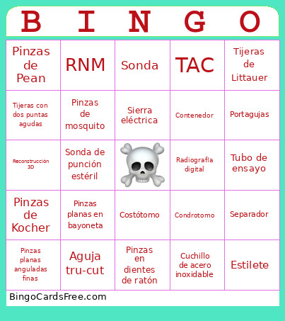 Material De Necropsias Bingo Card 2