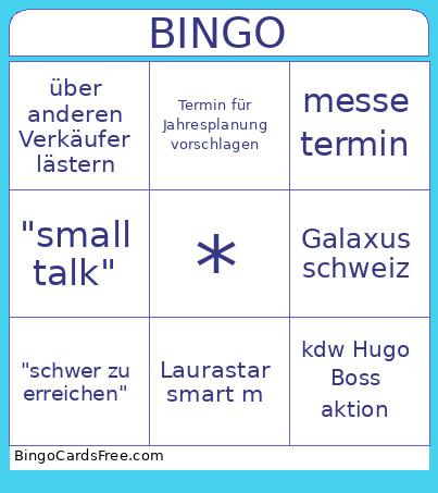 Matti Bingo Card