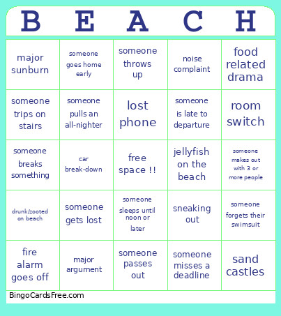 Max’s Songyi Beach Trip !! Bingo Card