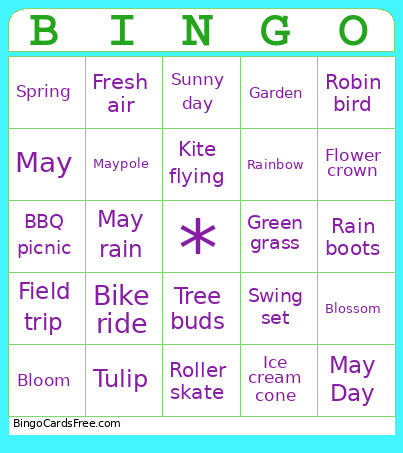 May Team Building Bingo Card