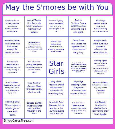 May The S'mores Be With You Bingo Card