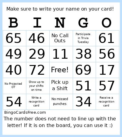 May Week2 Bingo Card