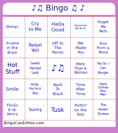 MB Big List 6.5 (24th St) Bingo Card