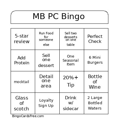 MB PC Bingo Card