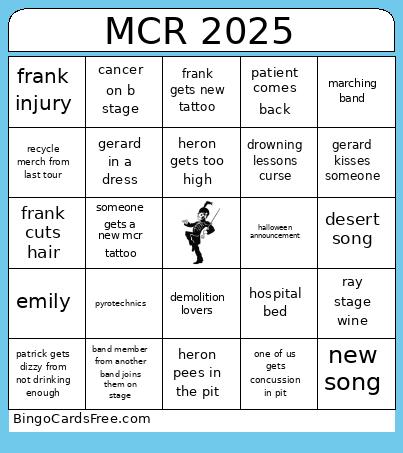 MCR 2025 Bingo